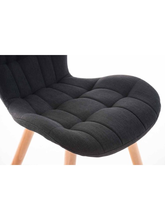Silla Elda tela natural, negro Silla Elda tela natural, negro
