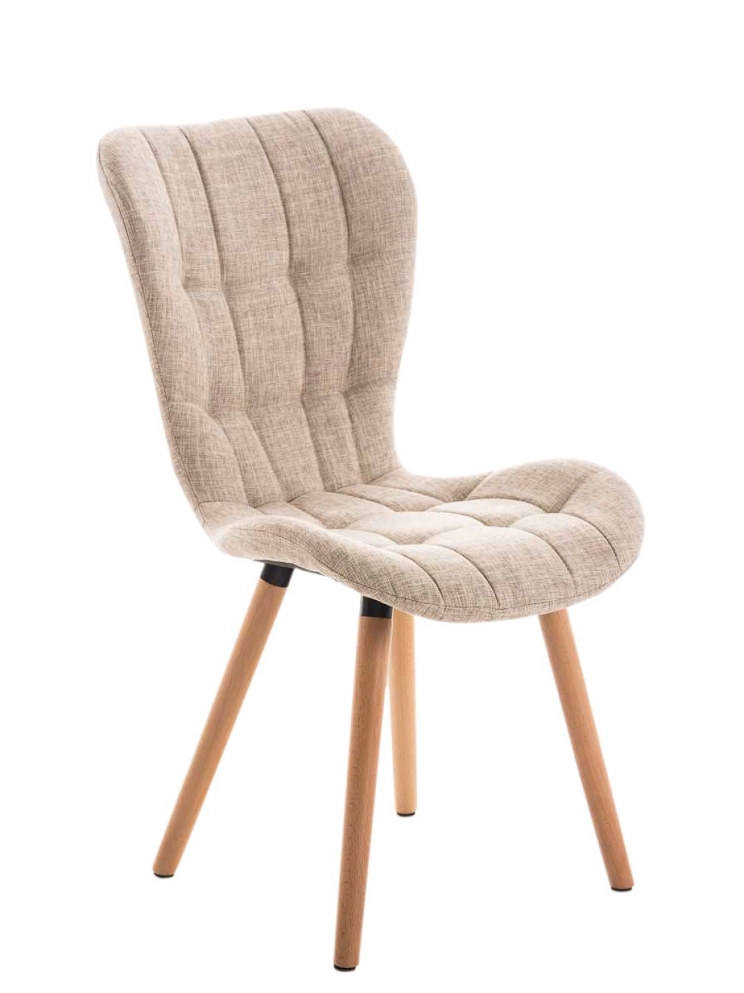 Silla Elda tela natural, crema