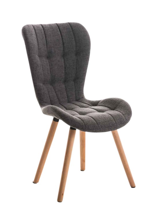 Silla Elda tela natural, gris claro Silla Elda tela natural, gris claro