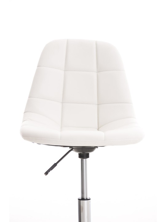 Silla de oficina Emil de piel sintética, blanco