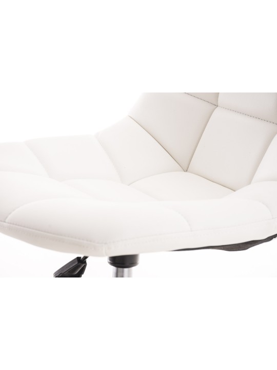Silla de oficina Emil de piel sintética, blanco
