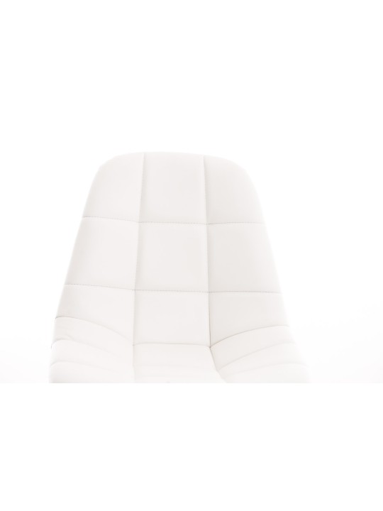 Silla de oficina Emil de piel sintética, blanco