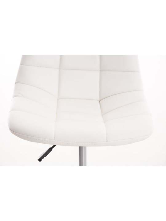 Silla de oficina Emil de piel sintética, blanco