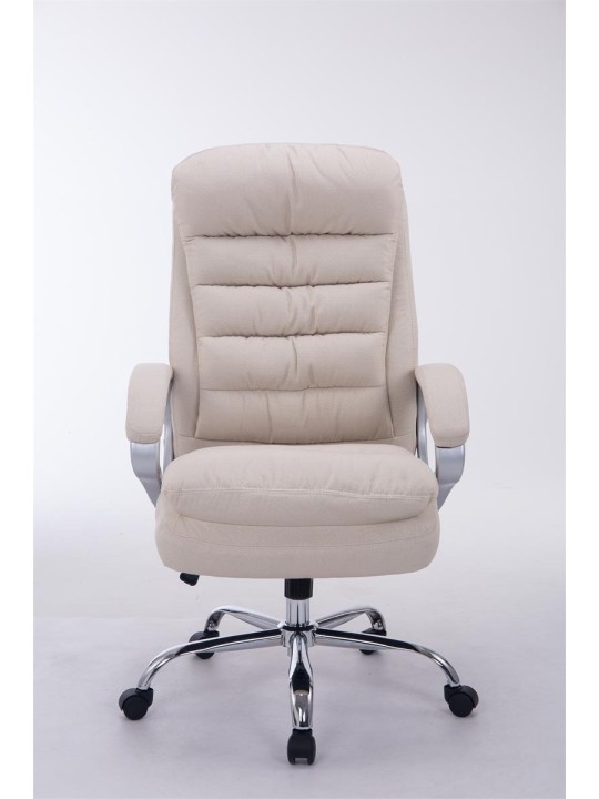 Silla de oficina BIG tela Vancouver, crema