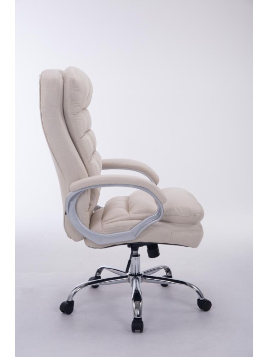 Silla de oficina BIG tela Vancouver, crema