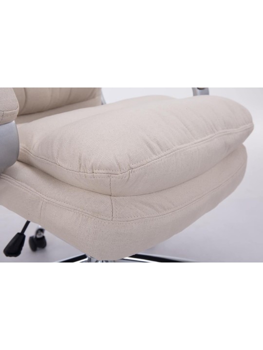 Silla de oficina BIG tela Vancouver, crema