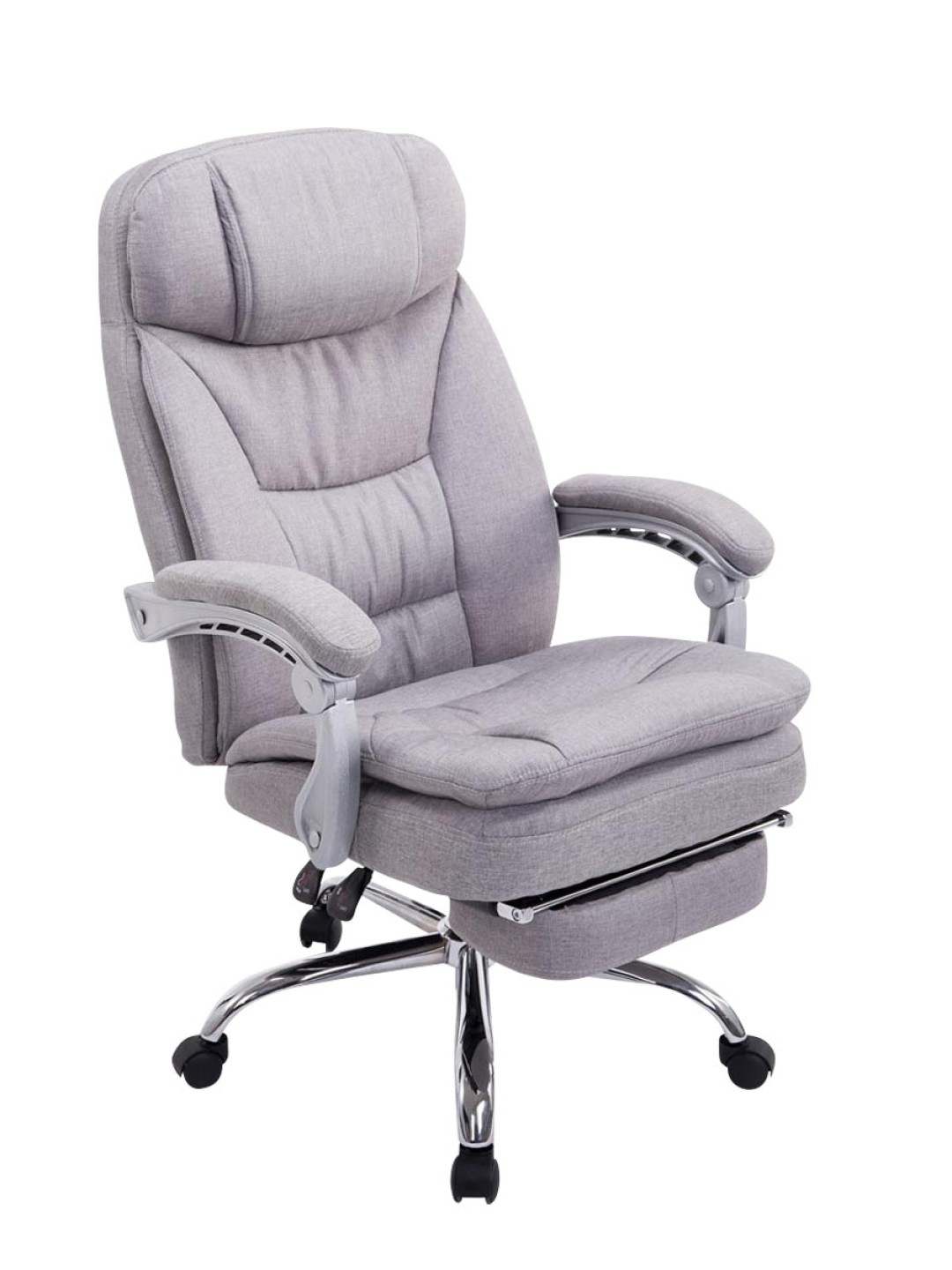 Silla de oficina XL tela Troy, gris