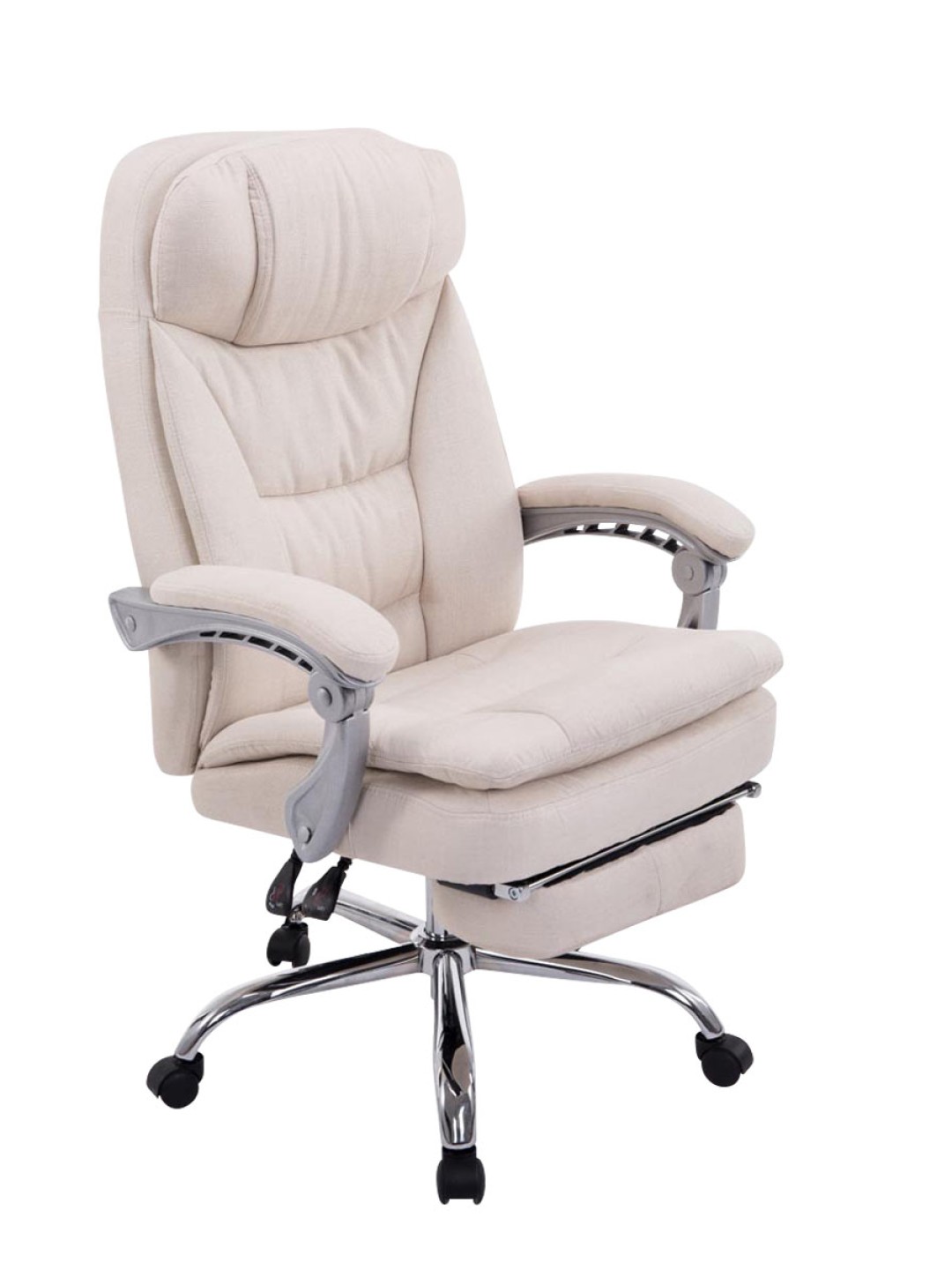 Silla de oficina XL tela Troy, crema