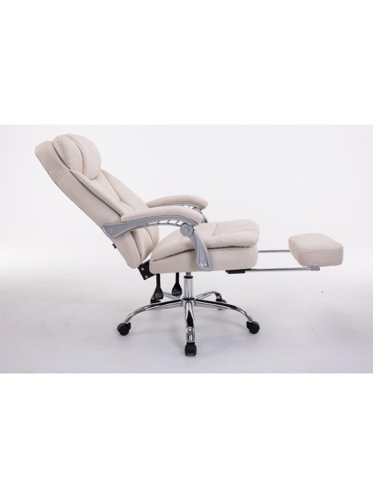 Silla de oficina XL tela Troy, crema