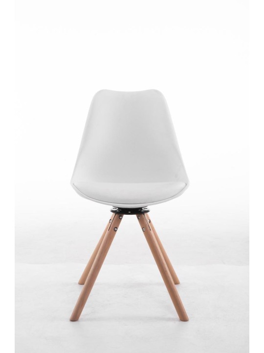 Silla de visita redonda giratoria Natura Troyes, blanco Silla de visita redonda giratoria Natura Troyes, blanco