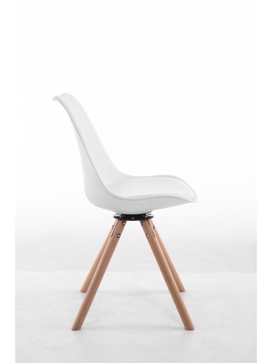 Silla de visita redonda giratoria Natura Troyes, blanco Silla de visita redonda giratoria Natura Troyes, blanco