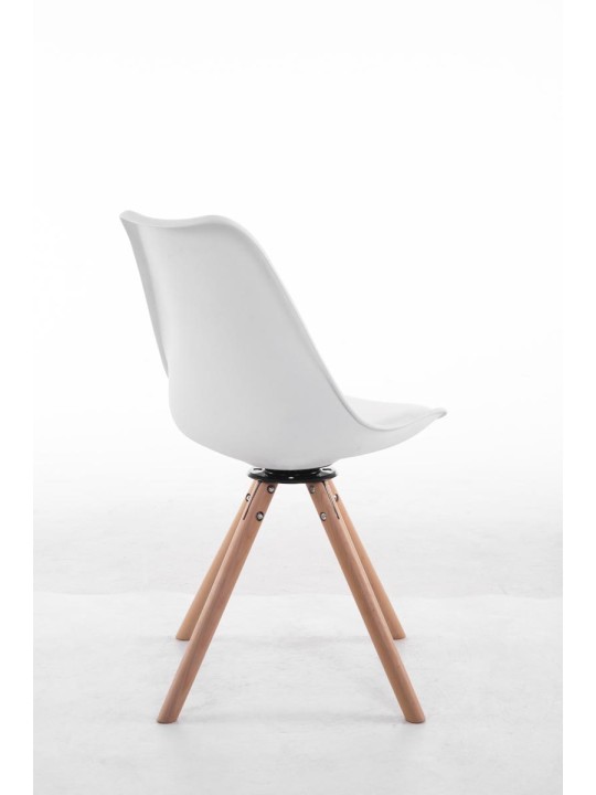 Silla de visita redonda giratoria Natura Troyes, blanco Silla de visita redonda giratoria Natura Troyes, blanco