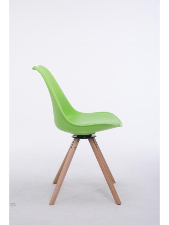 Silla de visita redonda giratoria Natura Troyes, verde Silla de visita redonda giratoria Natura Troyes, verde