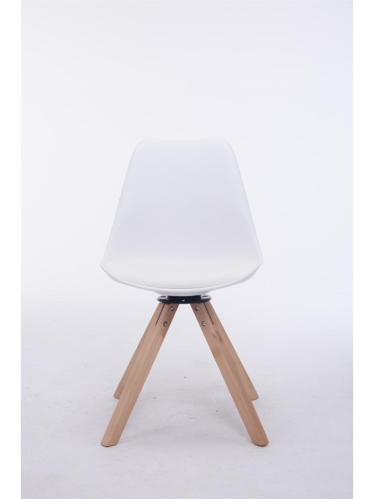 Silla de visita giratoria Troyes Natura Square, blanco