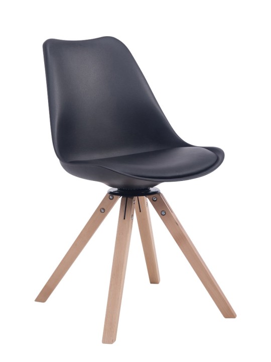 Silla de visita giratoria Troyes Natura Square, negro