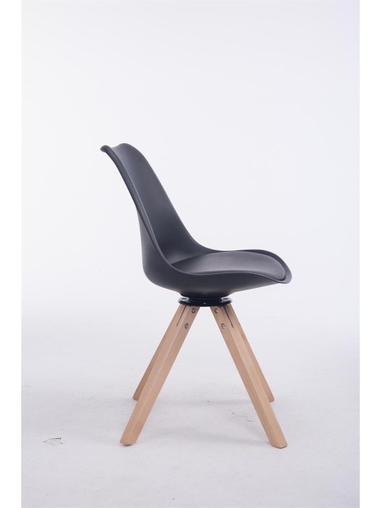 Silla de visita giratoria Troyes Natura Square, negro
