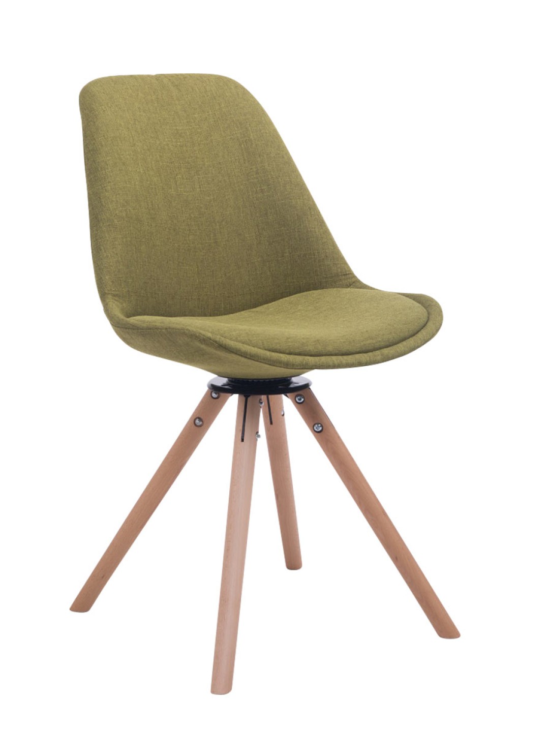 Silla de Visita Troyes Giratoria Tela Natura Redonda, verde