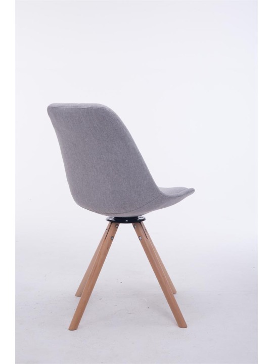 Silla de Visita Troyes Giratoria Tela Natura Redonda, gris Silla de Visita Troyes Giratoria Tela Natura Redonda, gris