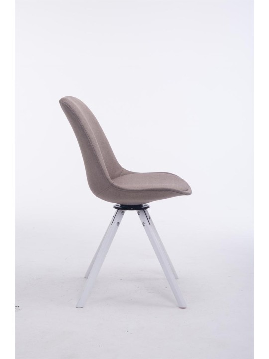 Silla de Visita Troyes Giratoria Tela Redonda, taupe Silla de Visita Troyes Giratoria Tela Redonda, taupe