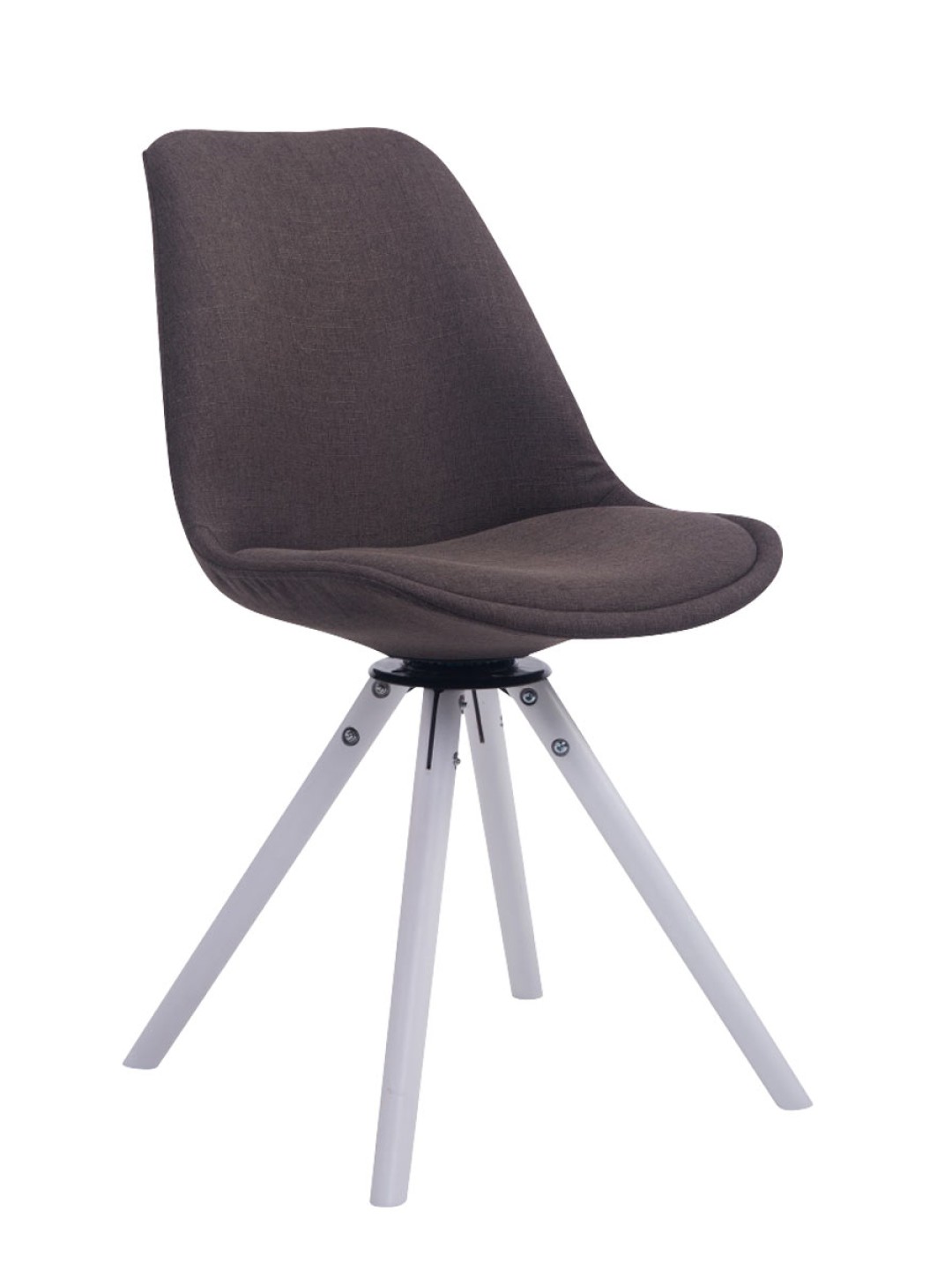 Silla de Visita Troyes Giratoria Tela Redonda, gris oscuro