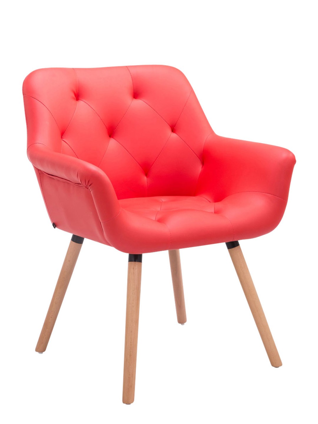 Silla de visita Cassidy natura, rojo