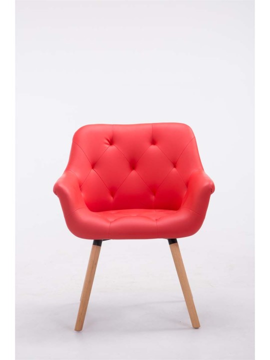 Silla de visita Cassidy natura, rojo