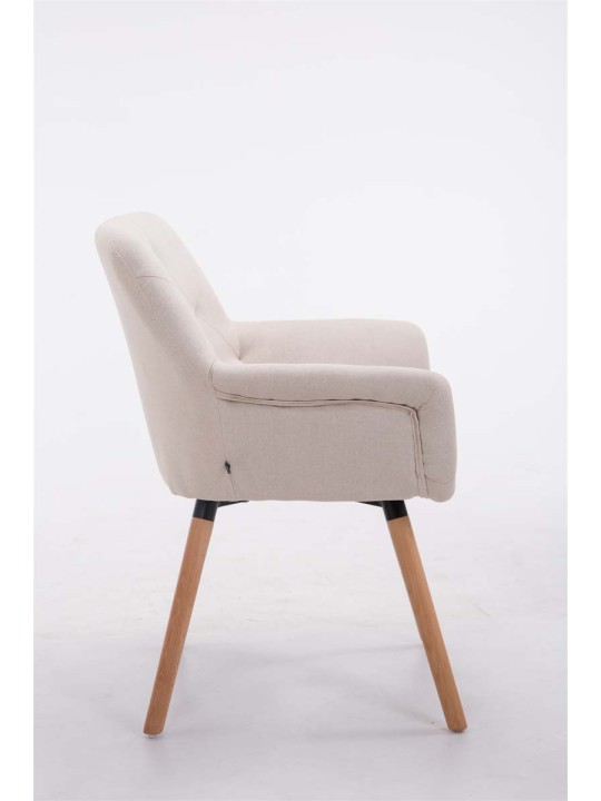 Silla de visita Cassidy tela natural, beige