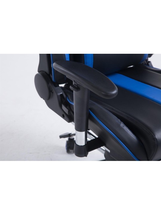 Silla de oficina Racing Limit con reposapiés, negro/azul