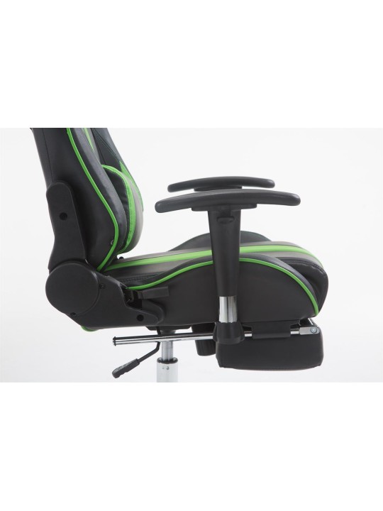 Silla de oficina Racing Limit con reposapiés, negro/verde
