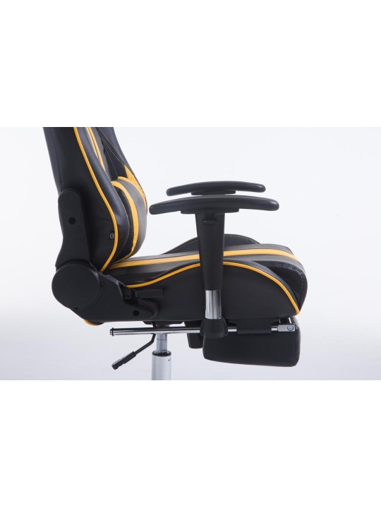 Silla de oficina Racing Limit con reposapiés, negro/amarillo