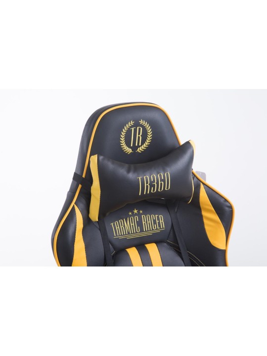 Silla de oficina Racing Limit con reposapiés, negro/amarillo