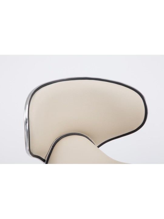 Taburete de bar Las Vegas V2 cromo, crema