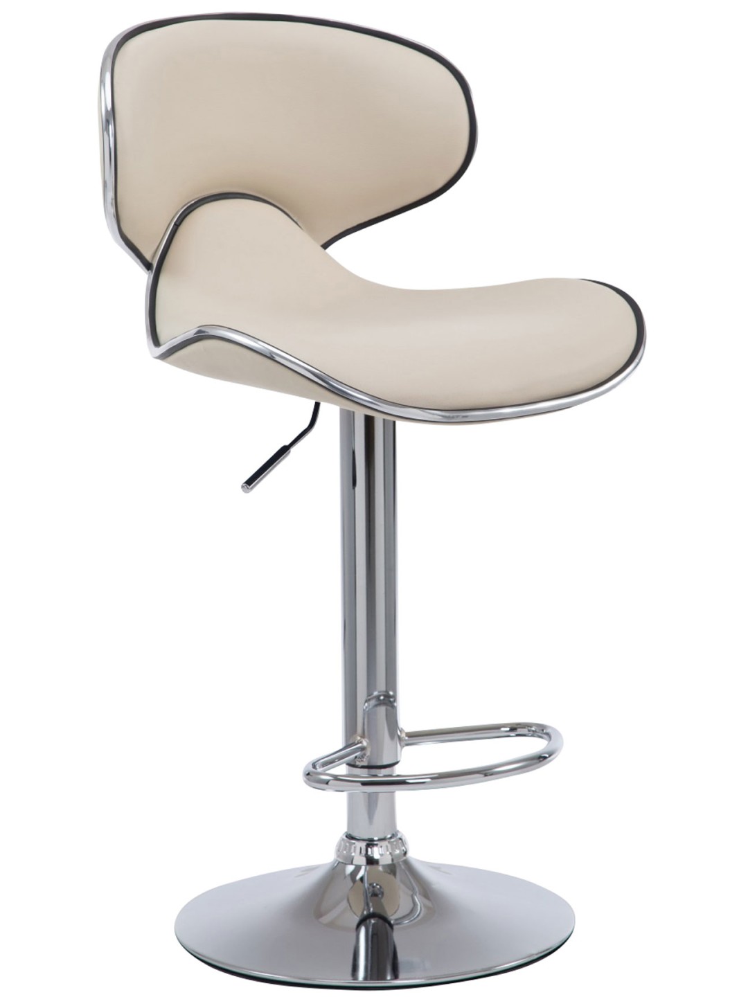 Taburete de bar Las Vegas V2 cromo, crema