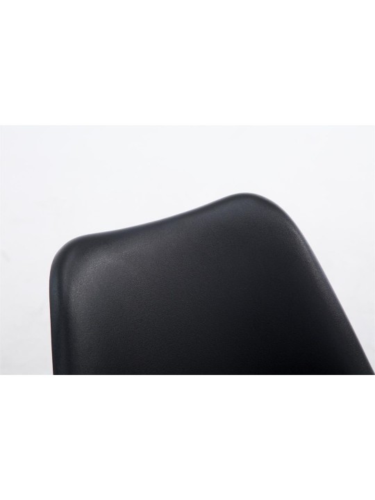 Silla de visita Borneo V2 nogal ecopiel, negro