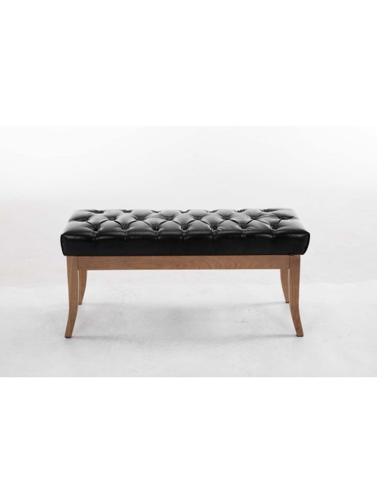 Banco Ramsés símil piel antiguo-claro 100, negro