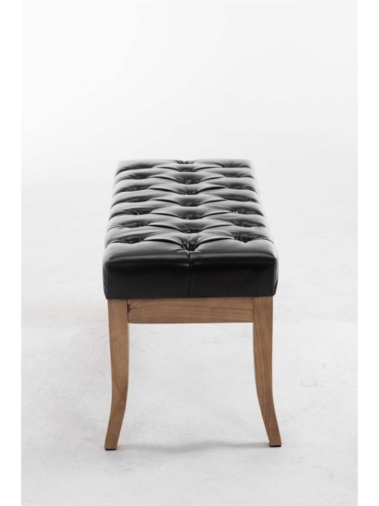 Banco Ramsés símil piel antiguo-claro 100, negro