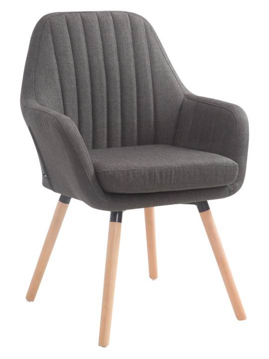 Silla Florian tela Natura, gris oscuro Silla Florian tela Natura, gris oscuro