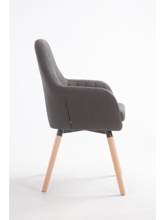 Silla Florian tela Natura, gris oscuro Silla Florian tela Natura, gris oscuro