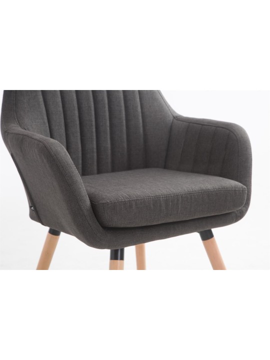 Silla Florian tela Natura, gris oscuro Silla Florian tela Natura, gris oscuro