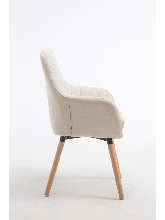 Silla Florian tela Natura, crema Silla Florian tela Natura, crema