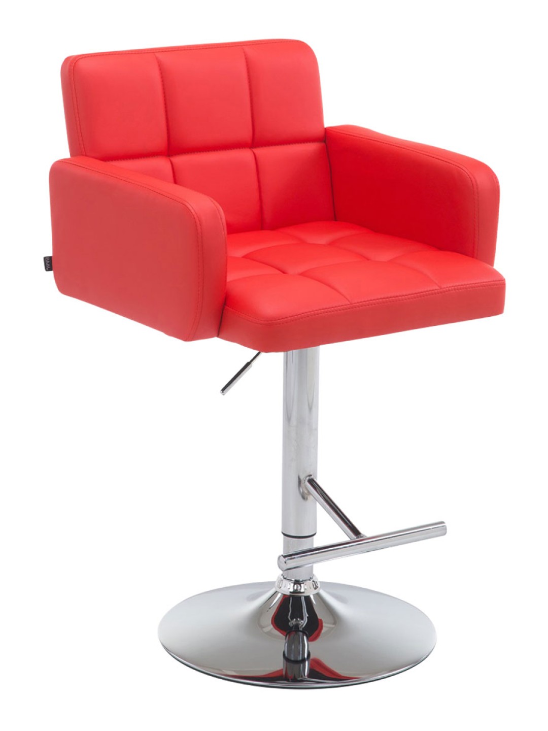 Taburete de bar Los Angeles piel sintética C, rojo