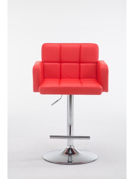Taburete de bar Los Angeles piel sintética C, rojo