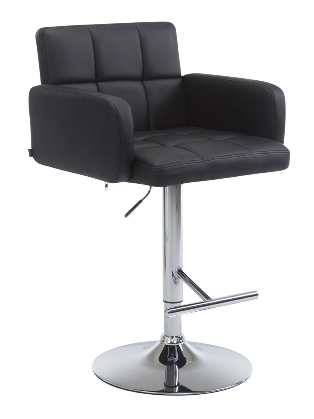 Taburete de bar Los Angeles piel sintética C, negro
