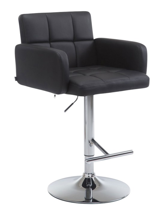 Taburete de bar Los Angeles piel sintética C, negro