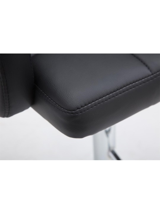 Taburete de bar Los Angeles piel sintética C, negro