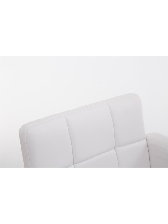 Taburete de bar Los Angeles piel sintética C, blanco