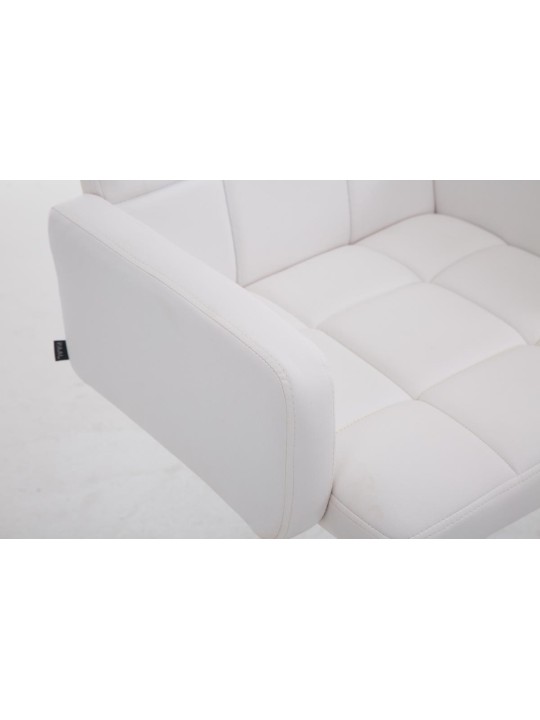 Taburete de bar Los Angeles piel sintética C, blanco