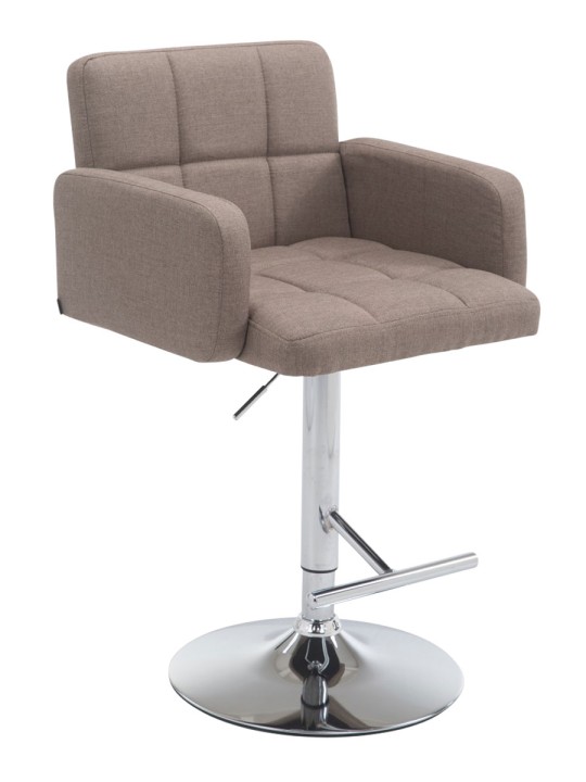 Taburete de bar Los Angeles tela C, taupe