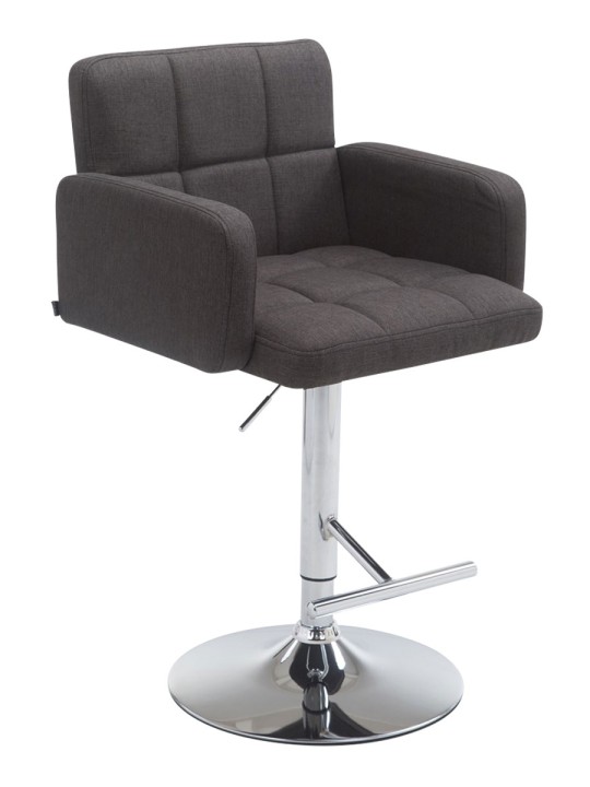 Taburete de bar Los Angeles tela C, gris oscuro