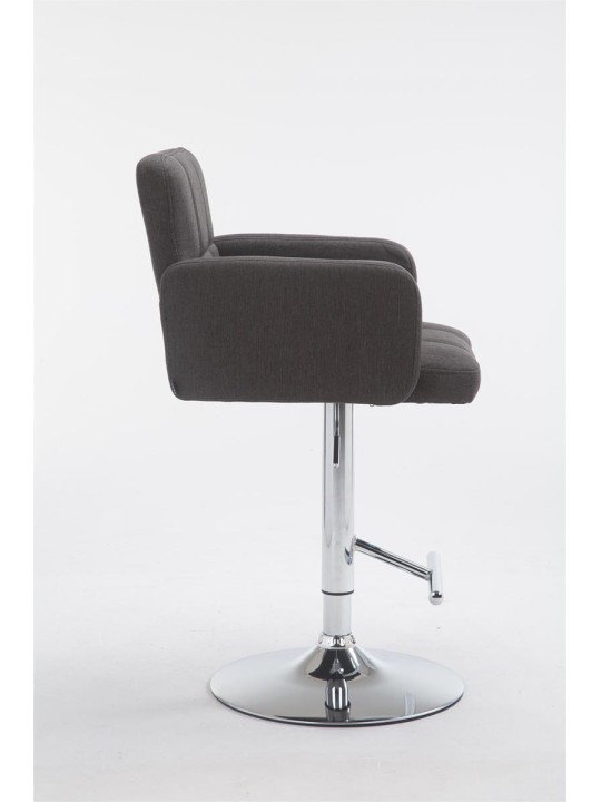 Taburete de bar Los Angeles tela C, gris oscuro
